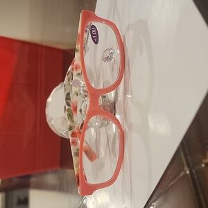 (J20) +1.00 floral reading glasses